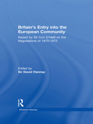 cover image of Britain's Entry into the European Community